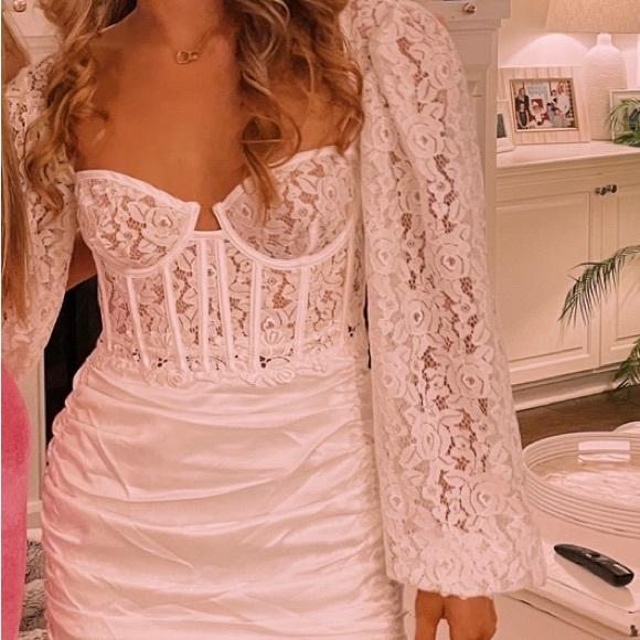 NWOT for love and lemons mini white dress - Picture 3 of 5